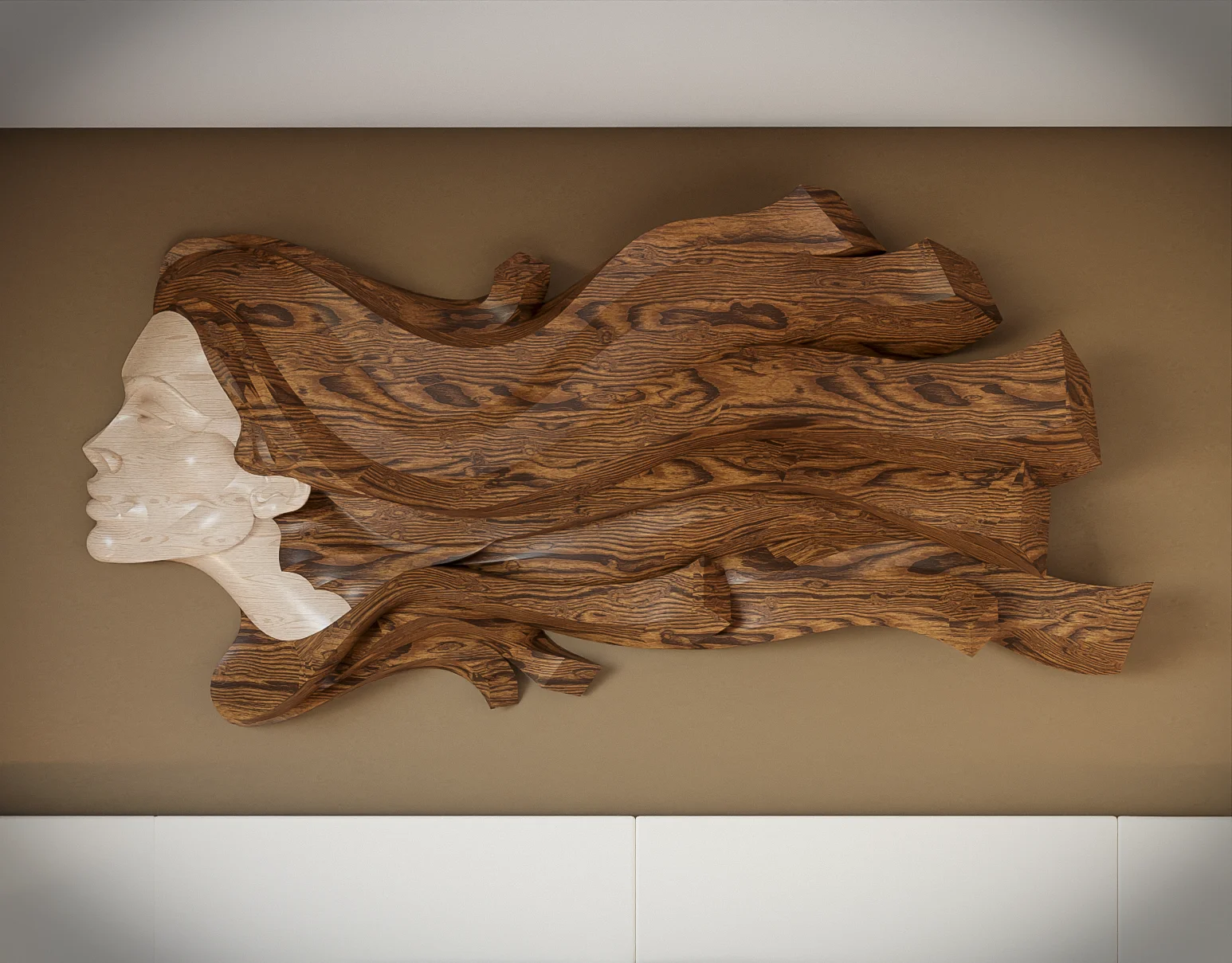 Esculturas de Madera en Dormitorio